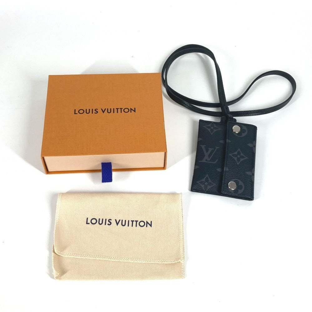 LOUIS VUITTON Coin case M83155 Taiga Leather black Taigalama Porto Cult Onstrap