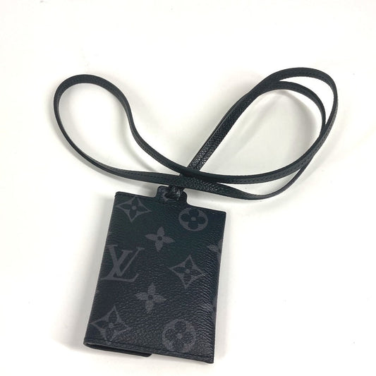 LOUIS VUITTON Coin case M83155 Taiga Leather black Taigalama Porto Cult Onstrap