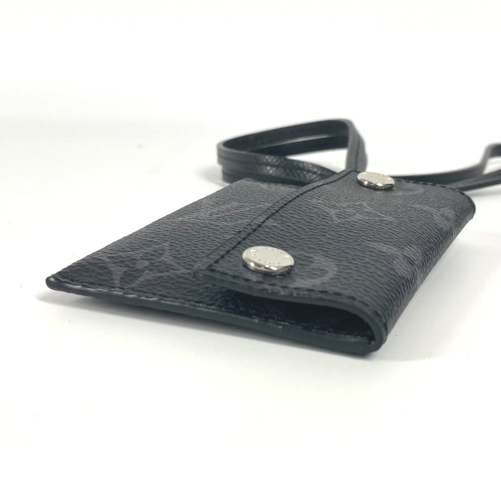 LOUIS VUITTON Coin case M83155 Taiga Leather black Taigalama Porto Cult Onstrap
