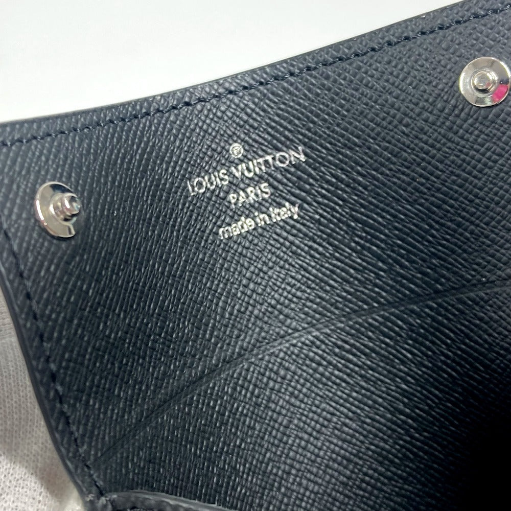 LOUIS VUITTON Coin case M83155 Taiga Leather black Taigalama Porto Cult Onstrap