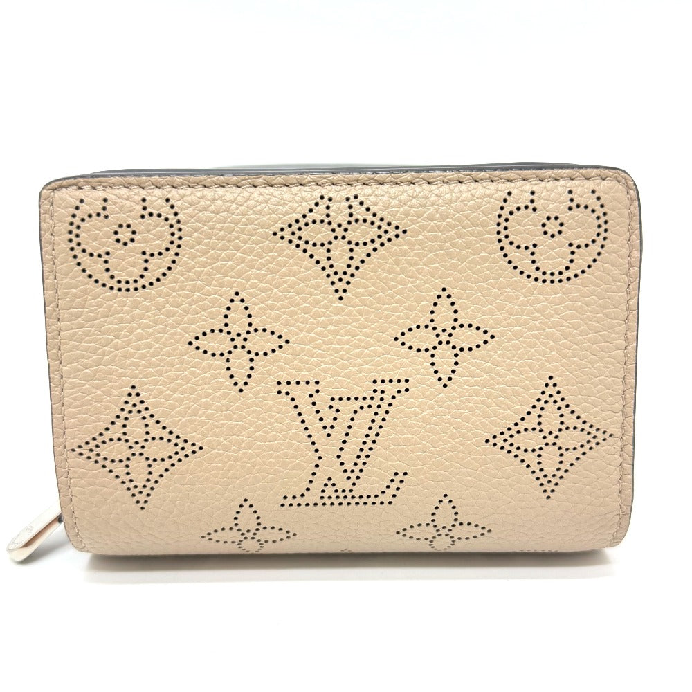 LOUIS VUITTON Folded wallet M80817 monogram mahina leather beige Portefeuille Clare