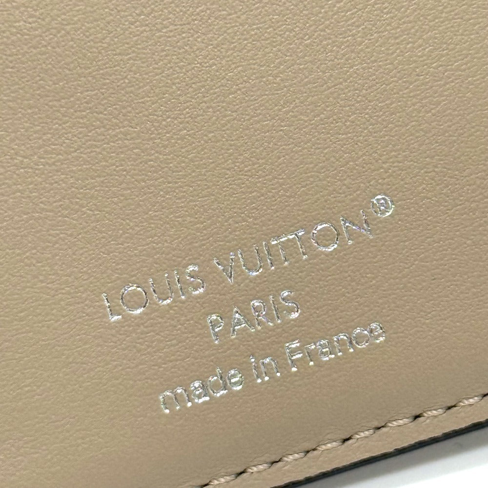 LOUIS VUITTON Folded wallet M80817 monogram mahina leather beige Portefeuille Clare
