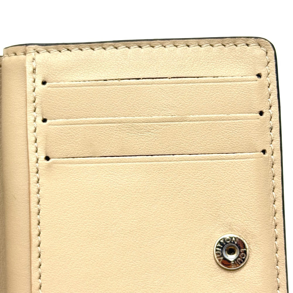 LOUIS VUITTON Folded wallet M80817 monogram mahina leather beige Portefeuille Clare