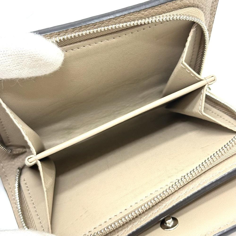 LOUIS VUITTON Folded wallet M80817 monogram mahina leather beige Portefeuille Clare
