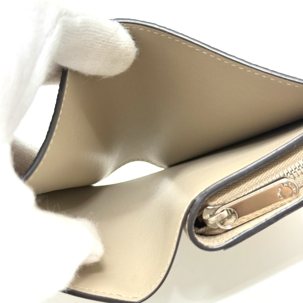 LOUIS VUITTON Folded wallet M80817 monogram mahina leather beige Portefeuille Clare