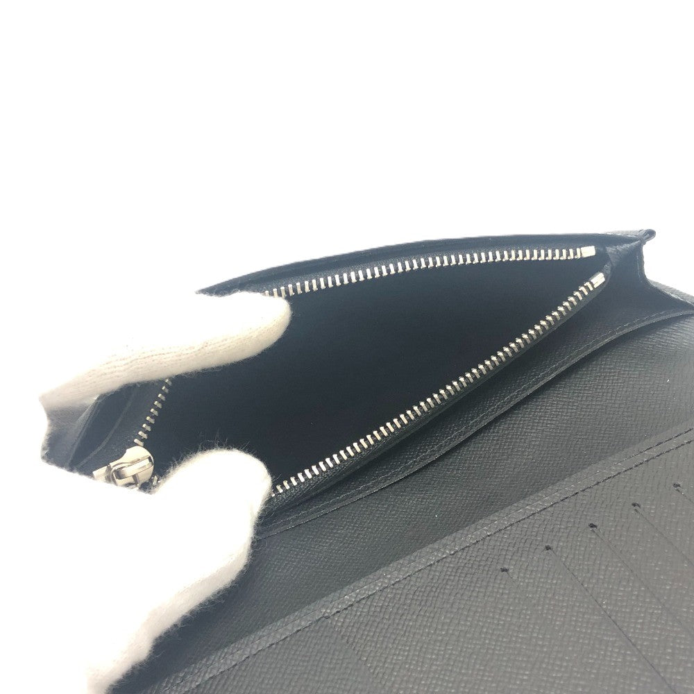 LOUIS VUITTON Long Wallet Purse N62655 Damier Grafitto Canvas black Portefeuille Brazza