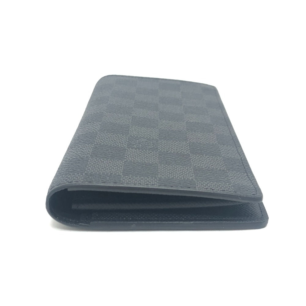 LOUIS VUITTON Long Wallet Purse N62655 Damier Grafitto Canvas black Portefeuille Brazza