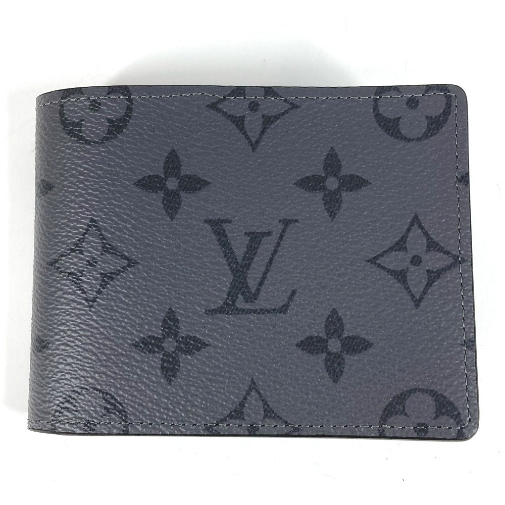 LOUIS VUITTON Folded wallet M80906 Monogram Eclipse Canvas gray Monogram Eclipse Reverse Portefeuille Slender
