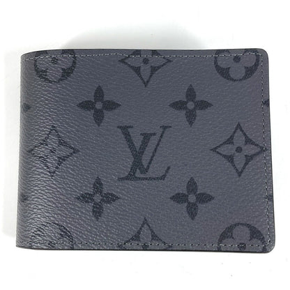 LOUIS VUITTON Folded wallet M80906 Monogram Eclipse Canvas gray Monogram Eclipse Reverse Portefeuille Slender