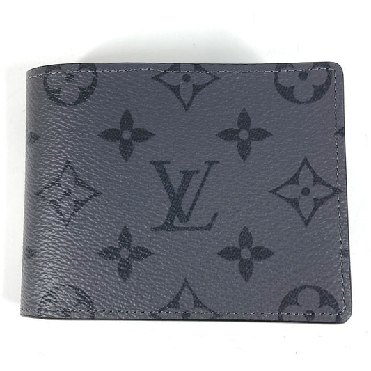 LOUIS VUITTON Folded wallet M80906 Monogram Eclipse Canvas gray Monogram Eclipse Reverse Portefeuille Slender