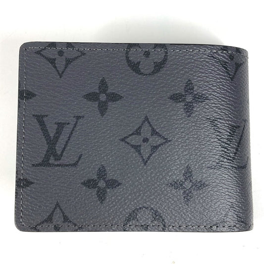 LOUIS VUITTON Folded wallet M80906 Monogram Eclipse Canvas gray Monogram Eclipse Reverse Portefeuille Slender