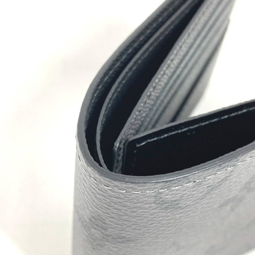 LOUIS VUITTON Folded wallet M80906 Monogram Eclipse Canvas gray Monogram Eclipse Reverse Portefeuille Slender