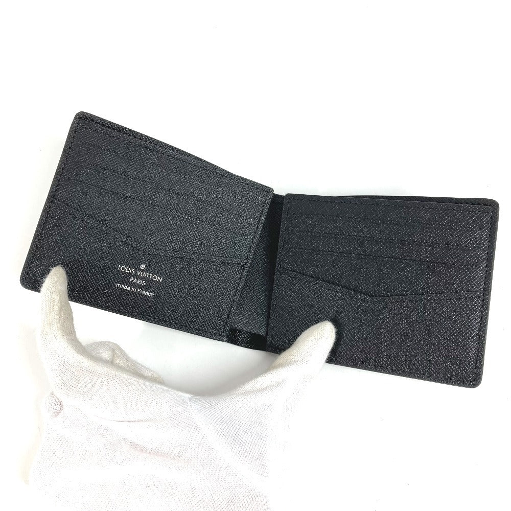 LOUIS VUITTON Folded wallet M80906 Monogram Eclipse Canvas gray Monogram Eclipse Reverse Portefeuille Slender