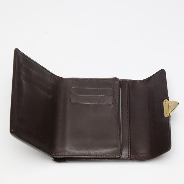 LOUIS VUITTON Tri-fold wallet M93520 Monogram Vernis Amarrant Portefeuille and Koala Vernis with coin pocket Women Used Authentic