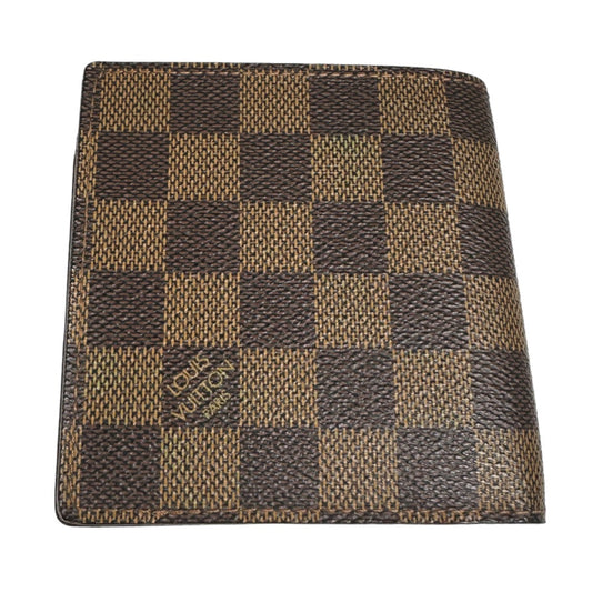 LOUIS VUITTON Bifold Wallet N61675 Damier canvas Brown Bi-fold wallet with card pocket Damier Portefeuille Marco mens(Unisex) Used Authentic