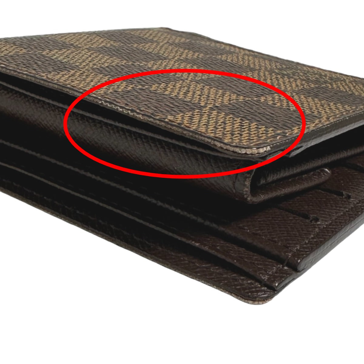 LOUIS VUITTON Bifold Wallet N61675 Damier canvas Brown Bi-fold wallet with card pocket Damier Portefeuille Marco mens(Unisex) Used Authentic