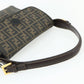 FENDI Zucca Canvas Shoulder Bag Black Brown