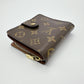 LOUIS VUITTON Bifold Wallet M61667 Monogram canvas Brown Card pocket with zipper Monogram Compact zip unisex(Unisex) Used Authentic