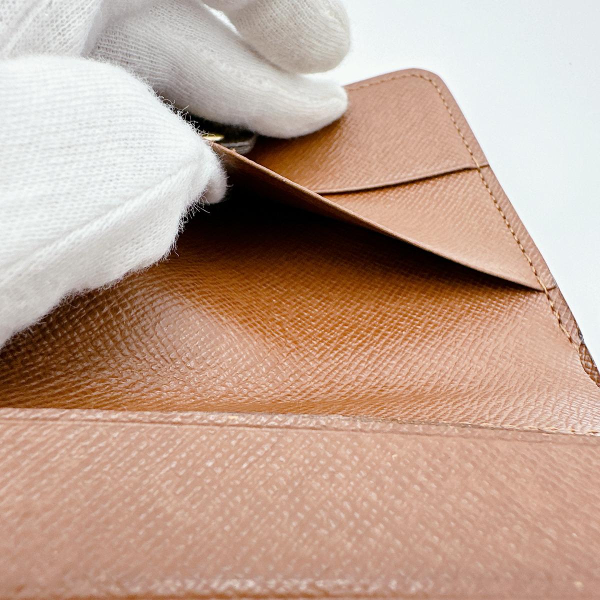 LOUIS VUITTON Bifold Wallet M61667 Monogram canvas Brown Card pocket with zipper Monogram Compact zip unisex(Unisex) Used Authentic