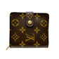 LOUIS VUITTON Bifold Wallet M61667 Monogram canvas Brown Card pocket with zipper Monogram Compact zip unisex(Unisex) Used Authentic