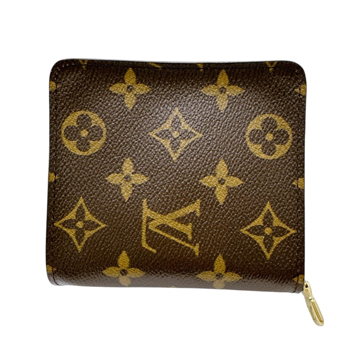LOUIS VUITTON Bifold Wallet M61667 Monogram canvas Brown Card pocket with zipper Monogram Compact zip unisex(Unisex) Used Authentic