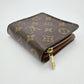 LOUIS VUITTON Bifold Wallet M61667 Monogram canvas Brown Card pocket with zipper Monogram Compact zip unisex(Unisex) Used Authentic