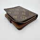 LOUIS VUITTON Bifold Wallet M61667 Monogram canvas Brown Card pocket with zipper Monogram Compact zip unisex(Unisex) Used Authentic