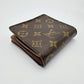 LOUIS VUITTON Bifold Wallet M61667 Monogram canvas Brown Card pocket with zipper Monogram Compact zip unisex(Unisex) Used Authentic