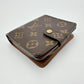LOUIS VUITTON Bifold Wallet M61667 Monogram canvas Brown Card pocket with zipper Monogram Compact zip unisex(Unisex) Used Authentic
