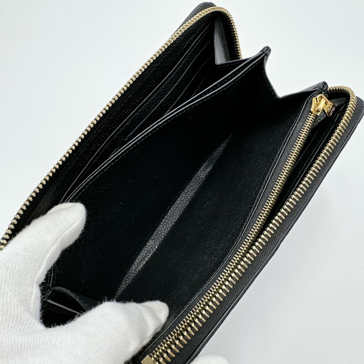 LOUIS VUITTON Long Wallet Purse M61864 Monogram Ann Platt black Long Wallet Purse Monogram Zippy wallet Women Used Authentic