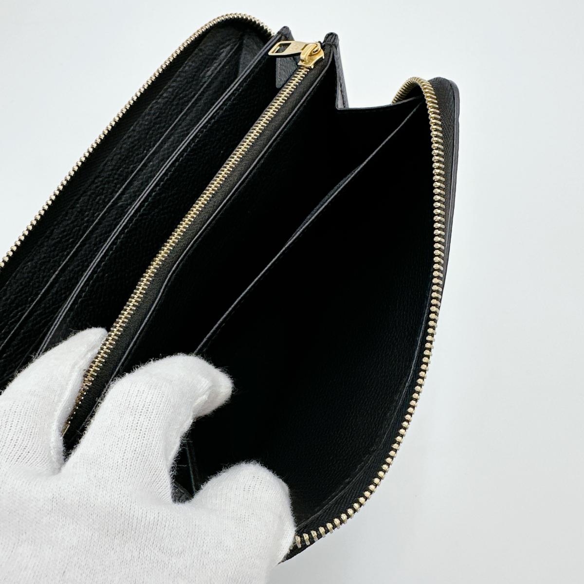 LOUIS VUITTON Long Wallet Purse M61864 Monogram Ann Platt black Long Wallet Purse Monogram Zippy wallet Women Used Authentic