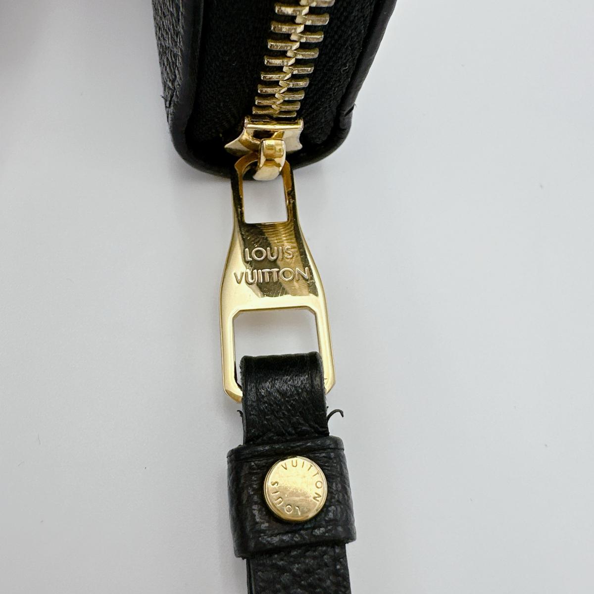 LOUIS VUITTON Long Wallet Purse M61864 Monogram Ann Platt black Long Wallet Purse Monogram Zippy wallet Women Used Authentic