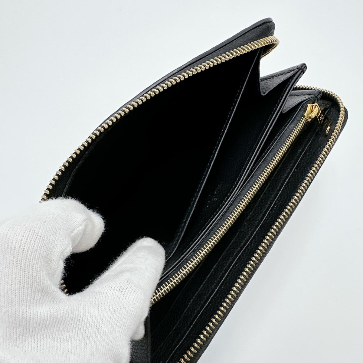 LOUIS VUITTON Long Wallet Purse M61864 Monogram Ann Platt black Long Wallet Purse Monogram Zippy wallet Women Used Authentic