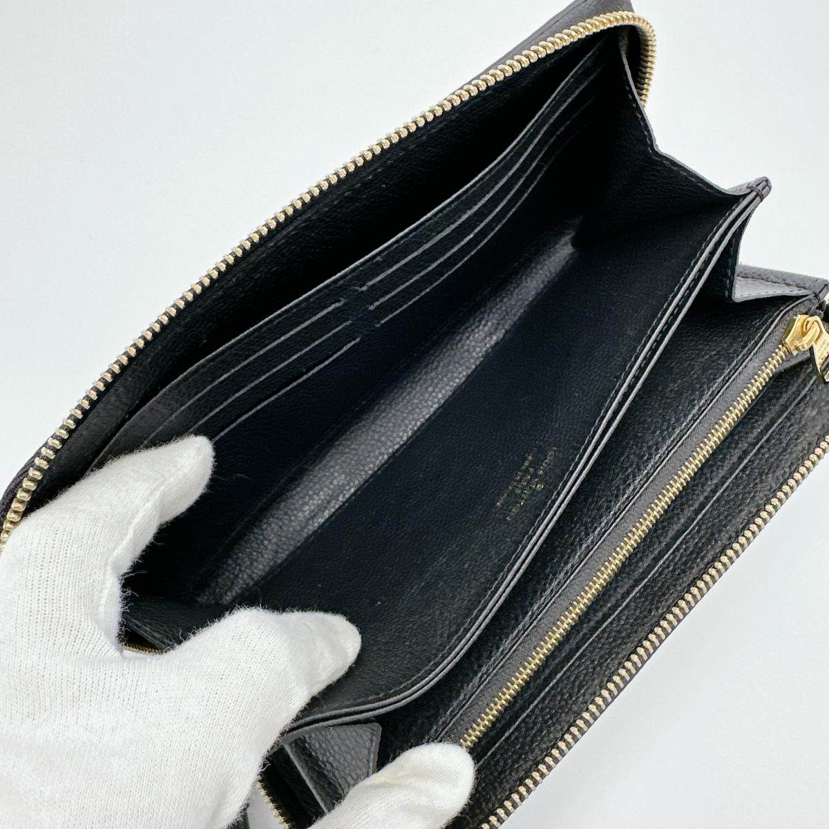 LOUIS VUITTON Long Wallet Purse M61864 Monogram Ann Platt black Long Wallet Purse Monogram Zippy wallet Women Used Authentic