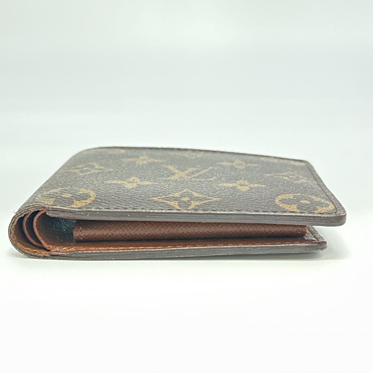 LOUIS VUITTON Bifold Wallet M61675 Monogram canvas Brown Wallet Monogram Portefeuille�EMarco unisex(Unisex) Used Authentic