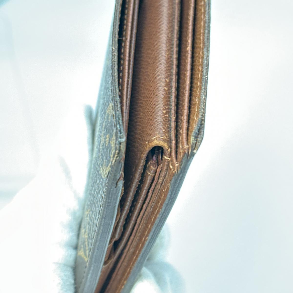 LOUIS VUITTON Bifold Wallet M61675 Monogram canvas Brown Wallet Monogram Portefeuille�EMarco unisex(Unisex) Used Authentic