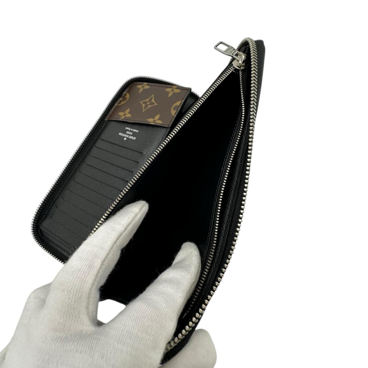 LOUIS VUITTON Long Wallet Purse M60109 Monogram canvas, leather Brown Vertical Monogram Macasa unisex(Unisex) Used Authentic