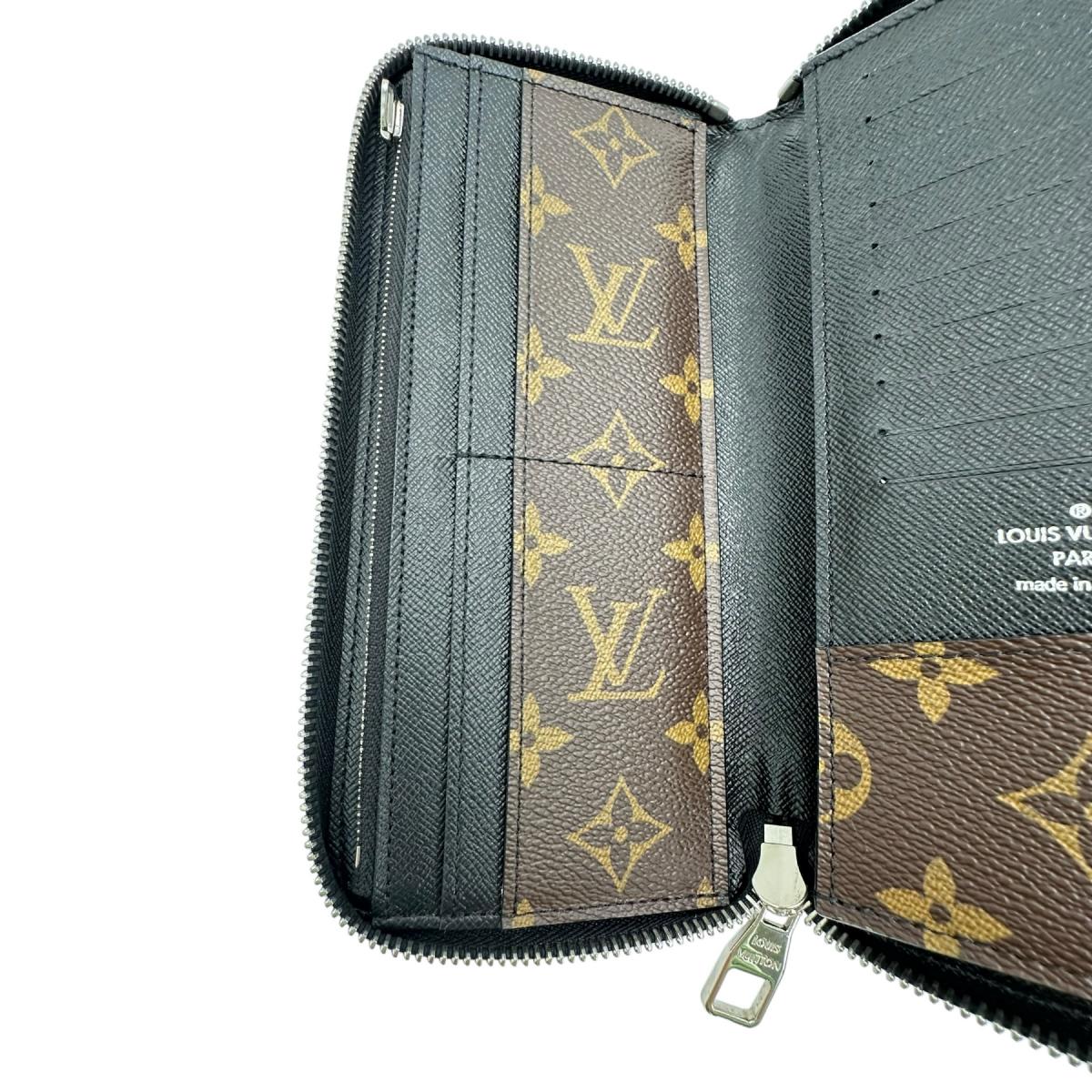 LOUIS VUITTON Long Wallet Purse M60109 Monogram canvas, leather Brown Vertical Monogram Macasa unisex(Unisex) Used Authentic
