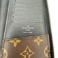 LOUIS VUITTON Long Wallet Purse M60109 Monogram canvas, leather Brown Vertical Monogram Macasa unisex(Unisex) Used Authentic