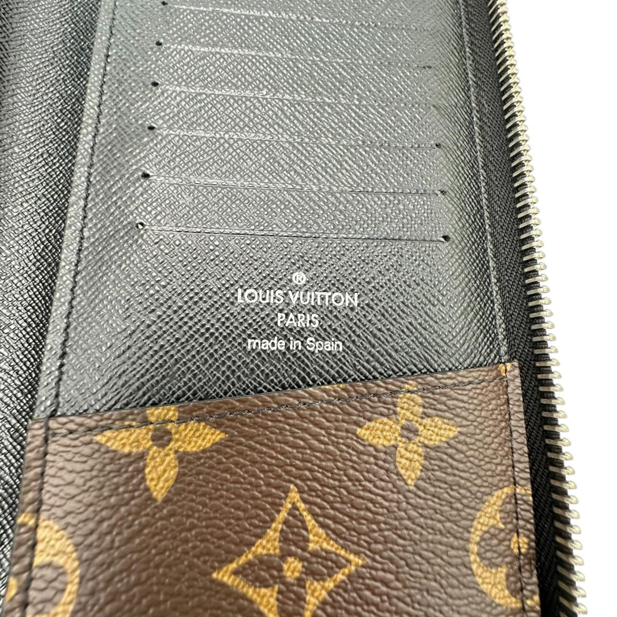 LOUIS VUITTON Long Wallet Purse M60109 Monogram canvas, leather Brown Vertical Monogram Macasa unisex(Unisex) Used Authentic