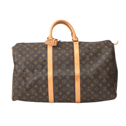 LOUIS VUITTON Boston Duffel bag M41426 Monogram canvas Brown Travel bag Monogram Discontinued Keepall 50 unisex(Unisex) Used Authentic