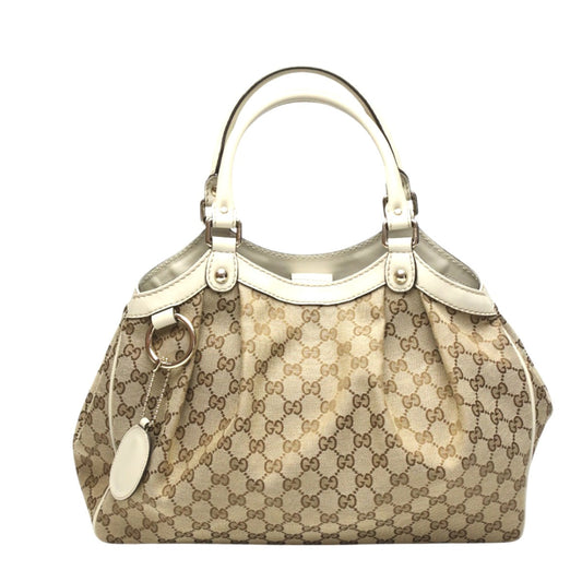 GUCCI Handbag 211944 GG canvas Brown Handbag GG pattern Sukey Women Used Authentic