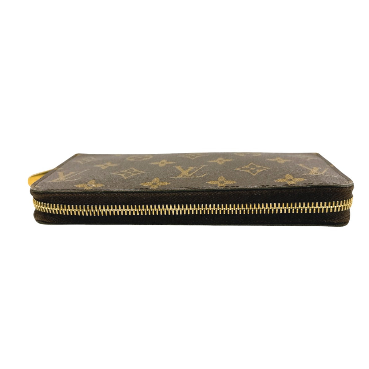 LOUIS VUITTON Long Wallet Purse M41895 Monogram canvas Brown x fuchsia Zip Around Monogram Zippy wallet Women Used Authentic