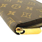 LOUIS VUITTON Long Wallet Purse M41895 Monogram canvas Brown x fuchsia Zip Around Monogram Zippy wallet Women Used Authentic