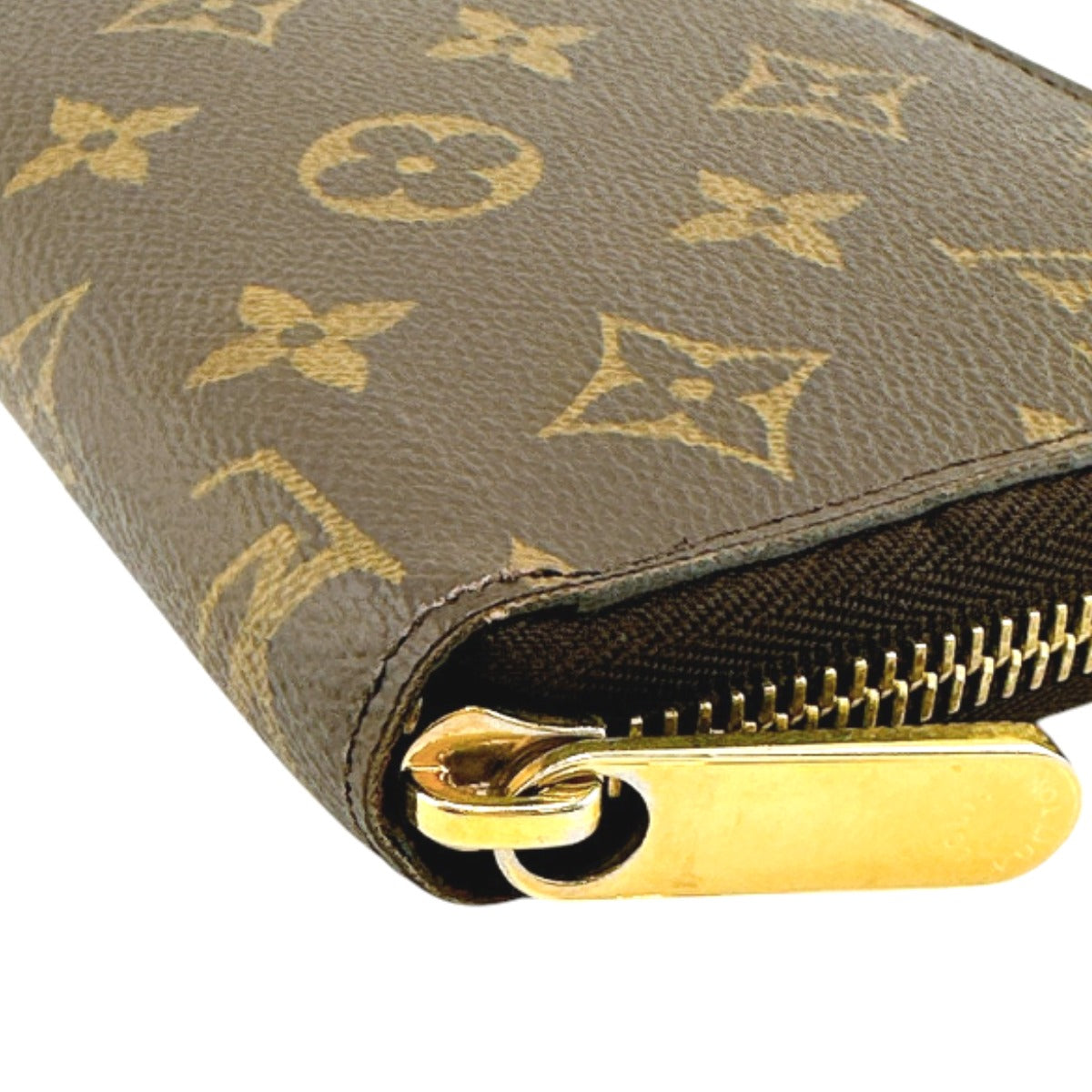 LOUIS VUITTON Long Wallet Purse M41895 Monogram canvas Brown x fuchsia Zip Around Monogram Zippy wallet Women Used Authentic
