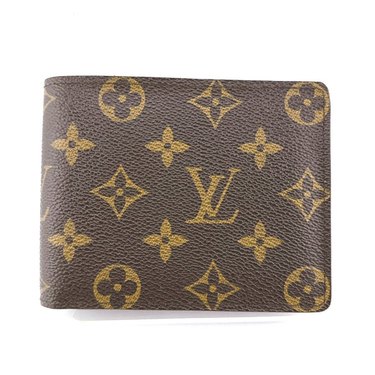 LOUIS VUITTON Bifold Wallet M60026 Monogram canvas Brown Bifold Wallet Monogram Portefeuille Florin unisex(Unisex) Used Authentic