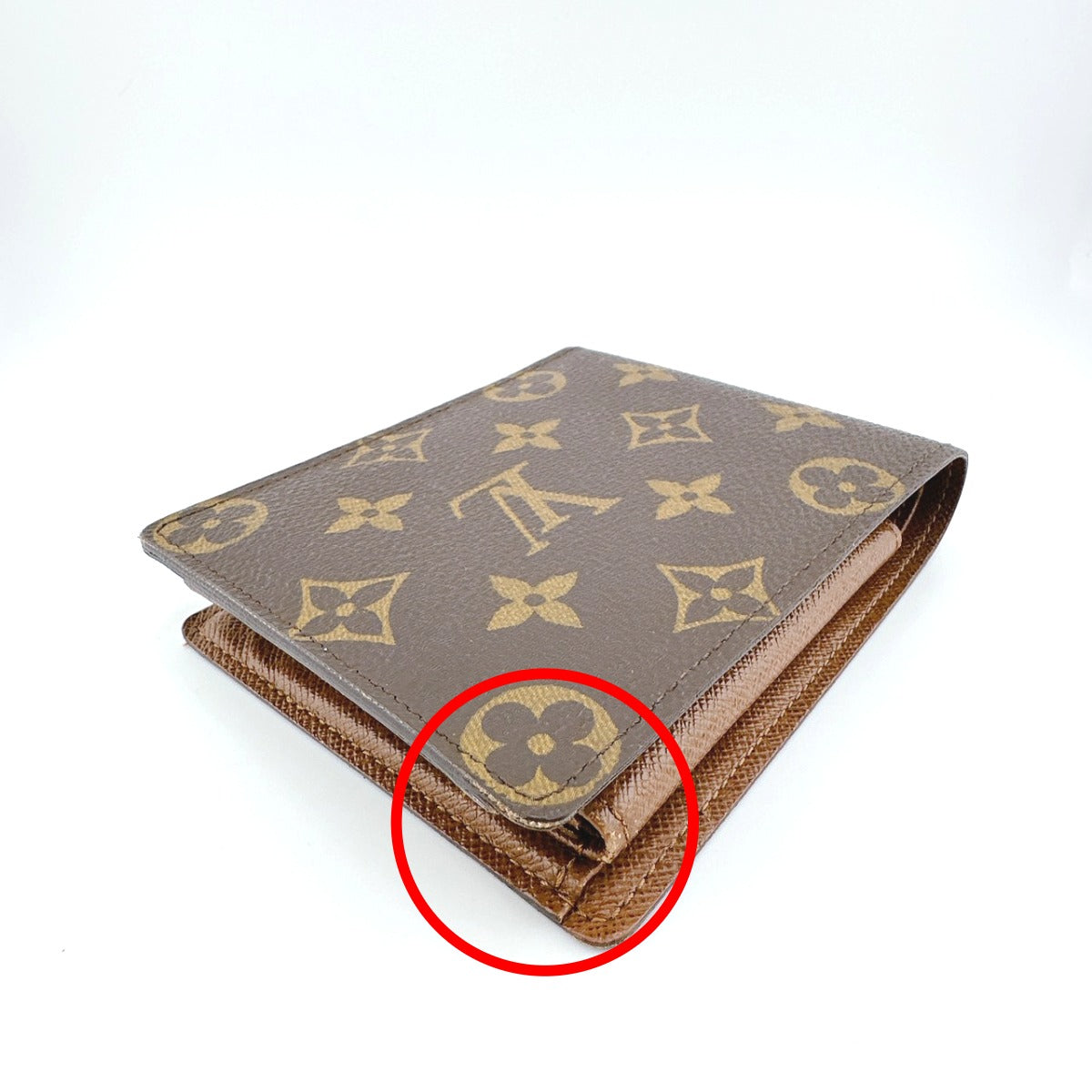 LOUIS VUITTON Bifold Wallet M60026 Monogram canvas Brown Bifold Wallet Monogram Portefeuille Florin unisex(Unisex) Used Authentic
