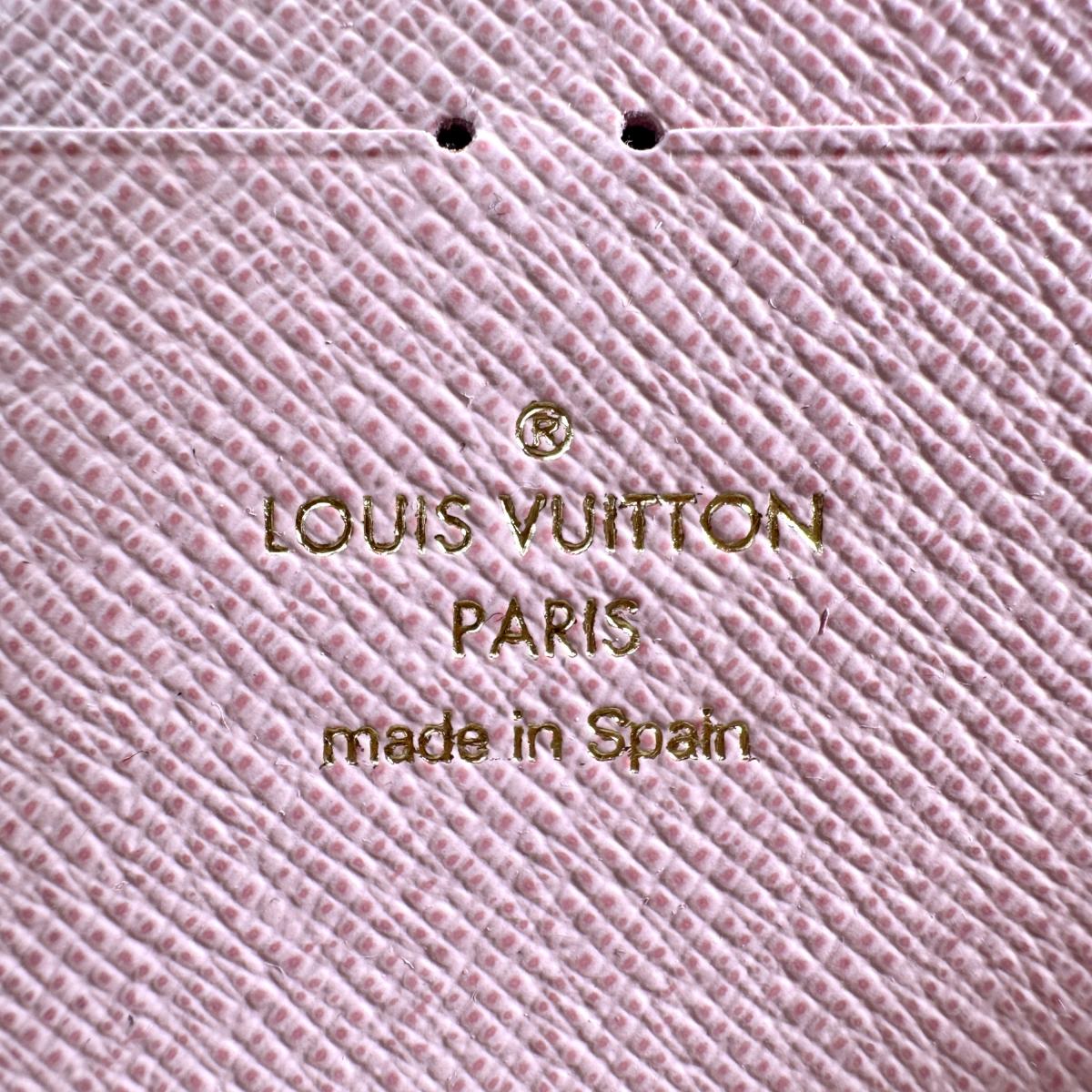 LOUIS VUITTON Long Wallet Purse N61264 Damier Azur Canvas Two-tone (gray) Portefeuille Clemence Damier Azur Zip Around Women(Unisex) Used Authentic