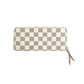 LOUIS VUITTON Long Wallet Purse N61264 Damier Azur Canvas Two-tone (gray) Portefeuille Clemence Damier Azur Zip Around Women(Unisex) Used Authentic