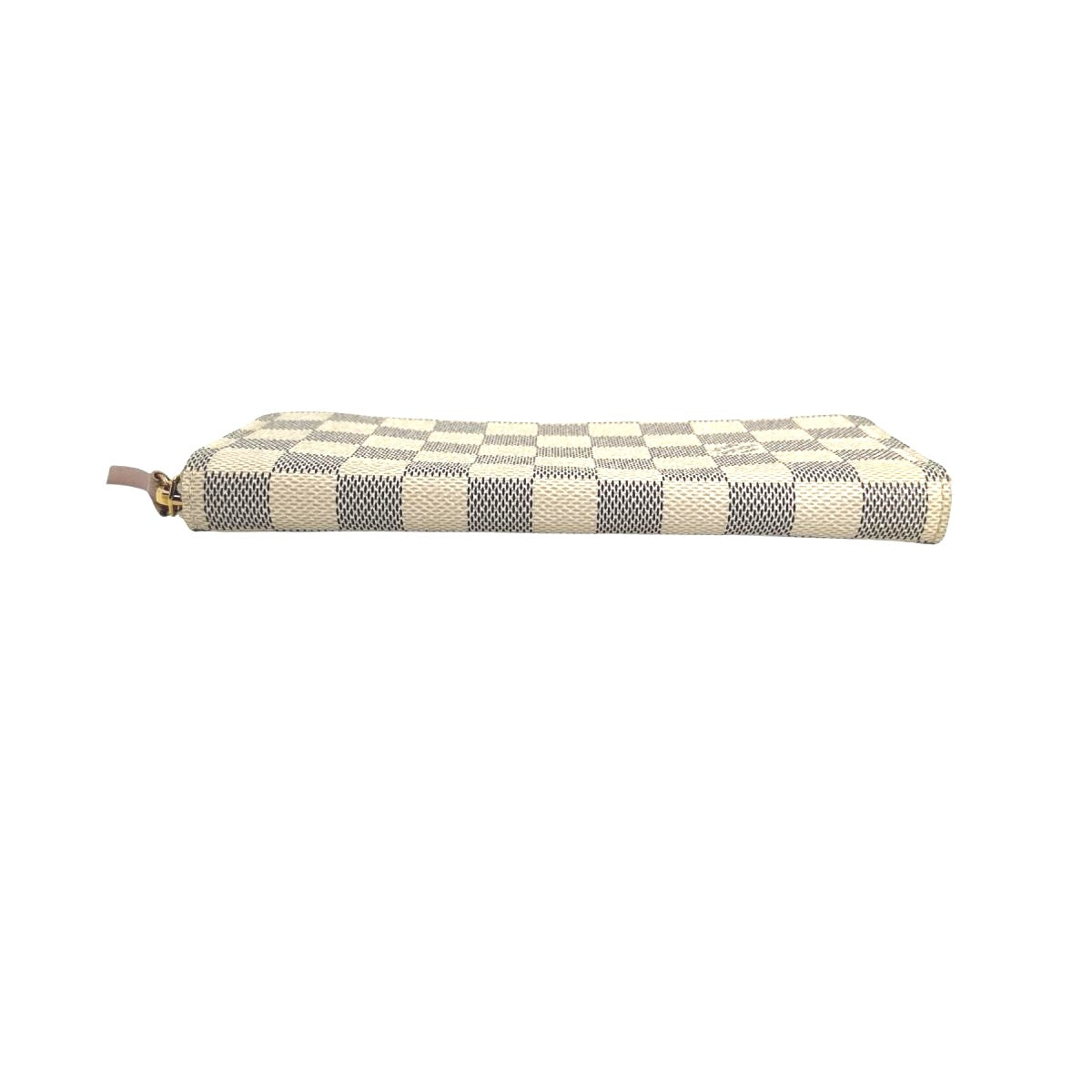 LOUIS VUITTON Long Wallet Purse N61264 Damier Azur Canvas Two-tone (gray) Portefeuille Clemence Damier Azur Zip Around Women(Unisex) Used Authentic